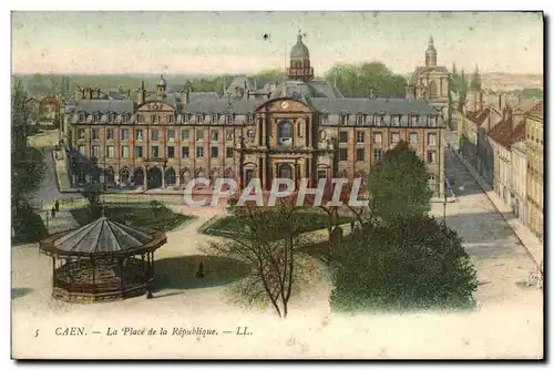 Ansichtskarte AK Caen La Place de la Republique