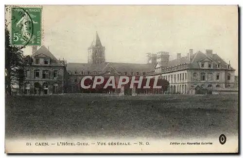 Cartes postales Caen L'Hotel Dieu Vue Generale