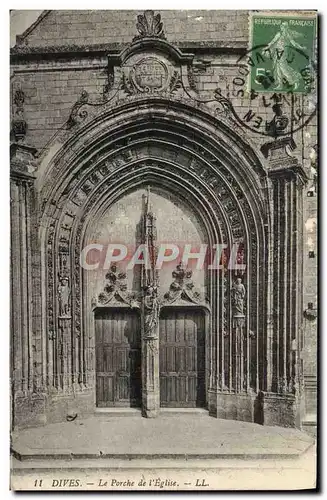 Cartes postales Dives Le Porche de L'Eglise