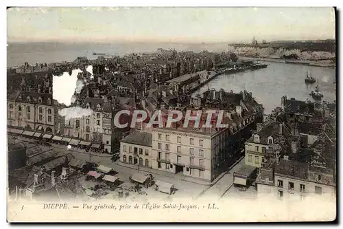 Cartes postales Dieppe Vue Generale Prise de L&#39Eglise Saint Jacques