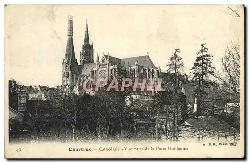 Cartes postales Chartres Cathedrale Vue Prise de la Porte Guillaume