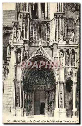 Ansichtskarte AK Chartres Le Portail sud de la Cathedrale