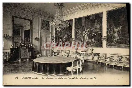 Ansichtskarte AK Compiegne Le Chateau Salle Du Conseil des Ministres