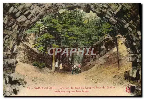 Cartes postales Saint Cloud Chemin Du Saut Du Loup Et Pont Du Diable