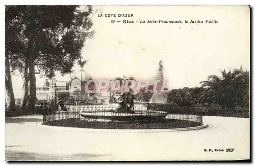 Cartes postales La Cote d&#39Azur Nice La Jetee Promenade Le Jardin Public