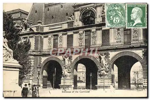 Cartes postales Paris Entree Du Carrousel Louvre