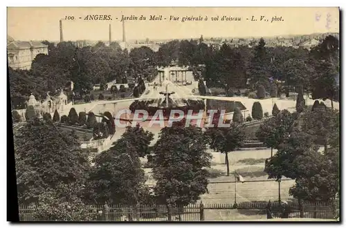 Cartes postales Angers Jardin Du Mail Vue Generale A Vol D&#39Oisrau