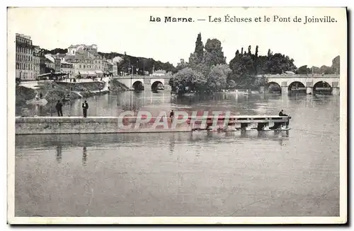 Cartes postales La Marne Les Ecluses Et Le Pont De Joinville