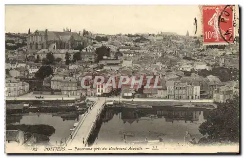 Cartes postales Poitiers Panorama Pris Du Boulevard Aboville