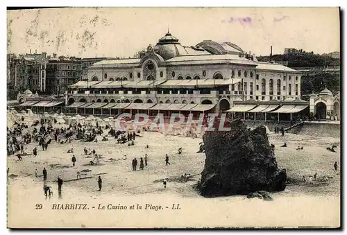 Cartes postales Biarritz Le Casino Et La Plage