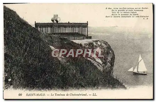 Cartes postales Saint Malo Le Tombeau De Chateautriand