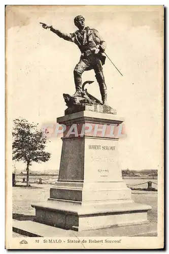 Ansichtskarte AK St Malo Statue De Robert Surcouf