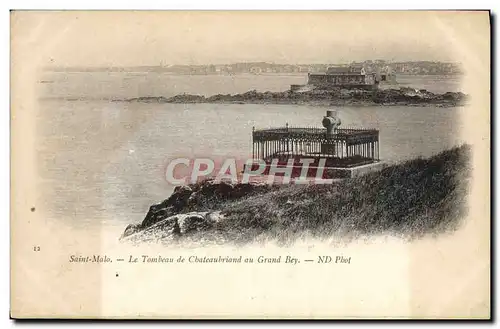 Cartes postales Saint Malo Le tombeau De Chateaubriand Du Grand Bey