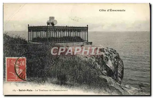 Cartes postales Cote d&#39Emeraude Saint Malo Le Tombeau De Chateaubriand