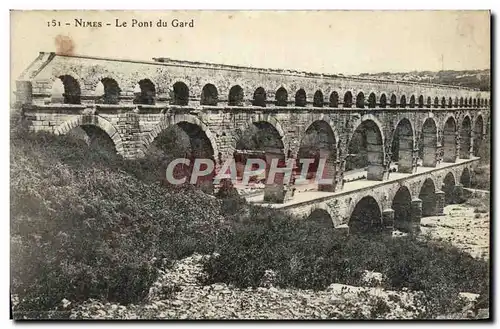 Cartes postales Nimes Le Pont Du Gard