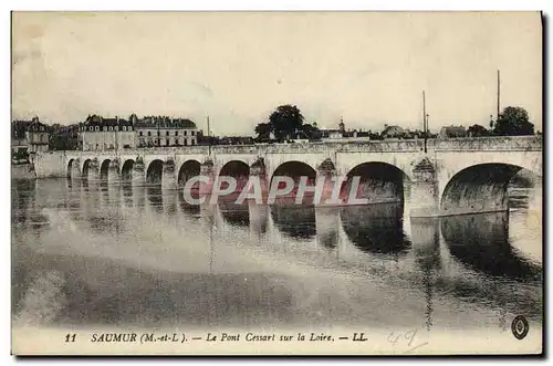 Ansichtskarte AK Saumur Le Pont Cessart Sur La Loire