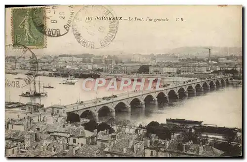 Cartes postales Bordeaux Le Pont Vue Generale