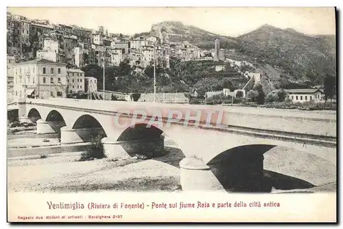 Cartes postales Ventimiglia Ponte Sul Fiume Roia E Parte Della Citta Antica