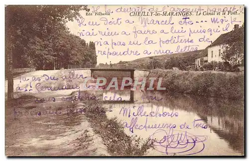 Cartes postales Cheilly Les Maranges Le Canal Et Le Pont