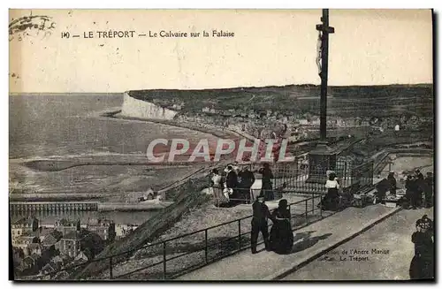 Ansichtskarte AK Le Treport Le Calvaire Sur La Falaise