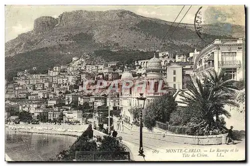 Cartes postales Monte Carlo La Rampe Et La Tete De Chien