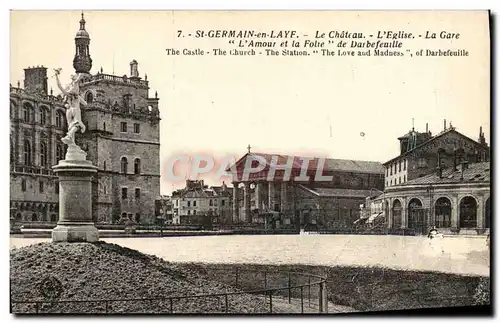 Cartes postales St Germain En Laye Le Chateau L&#39Eglise La Gare L&#39amour et la folie Darbefeuille