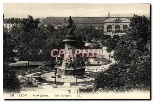 Ansichtskarte AK Lyon Place Carnot Gare Perrache