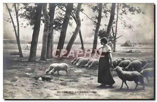 Cartes postales Musee Du Luxembourg Henri Lerolle dans la campagne Moutons