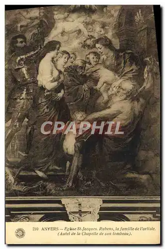 Cartes postales Anvers Eglise St Jacques Rubens La Famille De l&#39Artiste