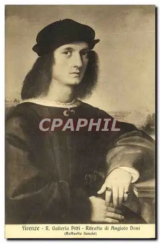 Cartes postales Firenze Galleria Pitti Ritratto Di Angiolo Doni Raffaello Sanzio