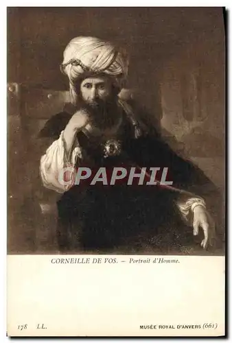 Ansichtskarte AK Corneille De Vos Portrait D&#39Homme Musee Royal D&#39Anvers