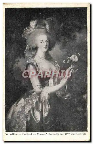 Cartes postales Versailles Portrait De Marie Antoinette par Mme Vigee Lebrun