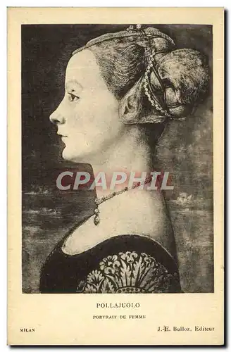 Cartes postales Pollajuolo Portrait De Femme