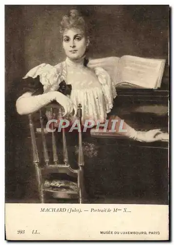 Cartes postales Machard Portrait De Mme X Musee Du Luxembourg Paris Piano