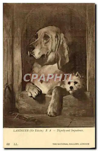 Ansichtskarte AK Landseer Dignity And Impudence National Gallery London Choens Chien