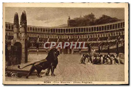 Cartes postales Roma Circo Massimo Uitima Preghiera Lion