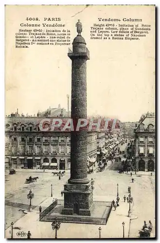 Cartes postales Paris Colonne Vendome