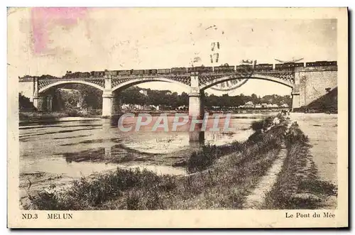 Ansichtskarte AK Melun Le Pont Du Mee Train