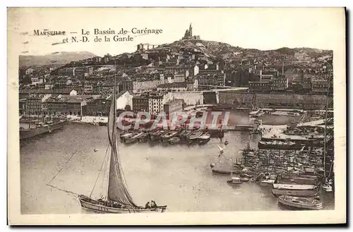 Cartes postales Marseille Le Bassin De Carenage Et N D De La Garde