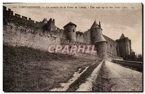 Cartes postales Carcassonne La Montee De La Porte De l&#39Aude