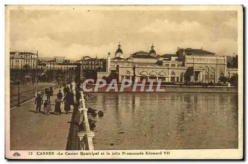 Ansichtskarte AK Cannes Le Casino Municipal Et La Jolie Promenade Edouard VII