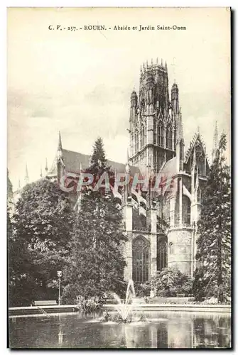 Ansichtskarte AK Rouen Abside Et Jardin Saint Ouen