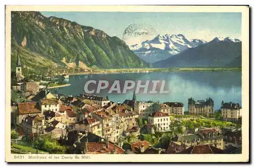 Cartes postales Montreux Et Les Dents Du Midi