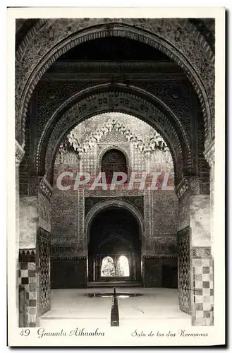 Ansichtskarte AK Granada Alhambra Sala De Los Dos Hermanos