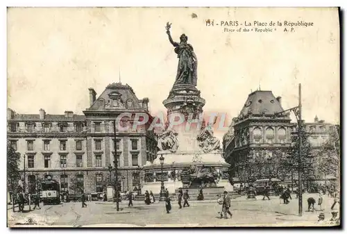 Cartes postales Paris La Place De La Republique