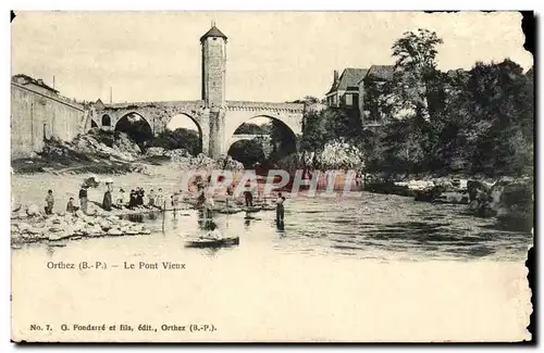 Cartes postales Orthez Le Pont Vieux Lavandieres