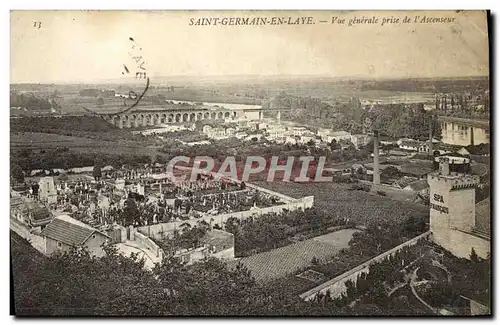 Cartes postales Saint Germain En Laye Vue Generale Prise De l&#39Ascenseur Cimetiere