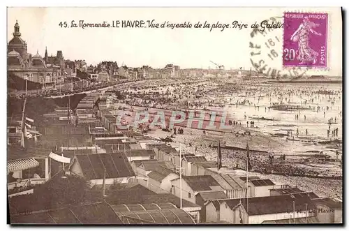 Cartes postales La Mormandie Le Havre Vue d&#39Ensemble De La Plage