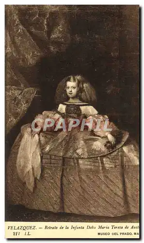 Cartes postales Velazquez Retrato De La Infanta Dona Maia Teresa De Museo Del Prado Madrid