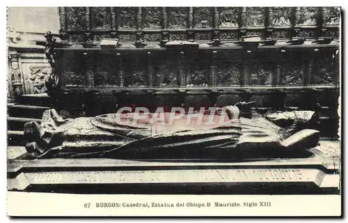 Cartes postales Burgos Catedral Estatua Del Obispo Mauricio Siglo XIII